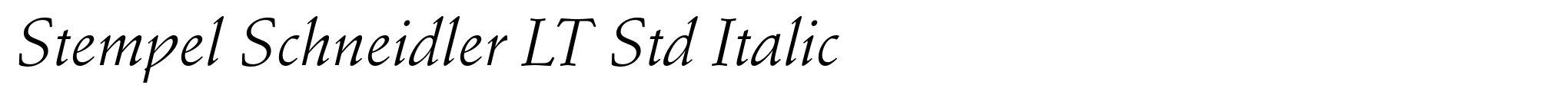Stempel Schneidler LT Std Italic image
